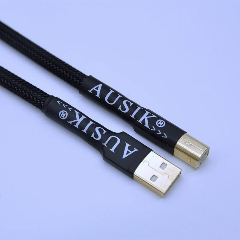 Фото Кабель передачи данных HiFi 2,0 USB Tpye A-B/Canare аудио кабель для ПК MP3 CD DVD усилитель DAC AUSIK AS017 №2