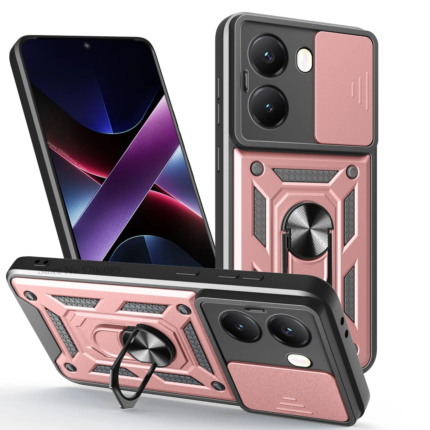 Heavy Duty Shockproof Armor Phone Case with Stand - Durable Protection Coque s