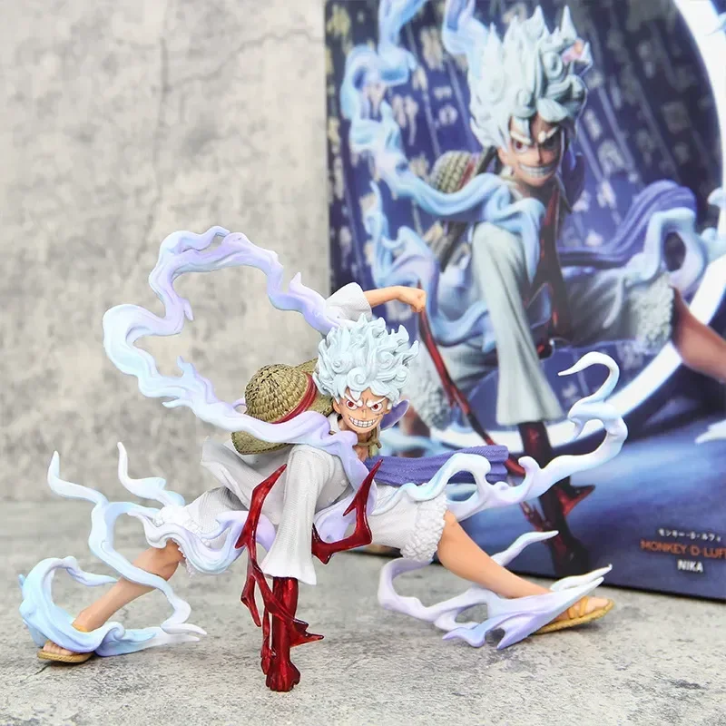 

17 см цельный аниме герой Sun God Luffy Squat секундная Экипировка Коллекционная модель из ПВХ игрушки для детей Подарки