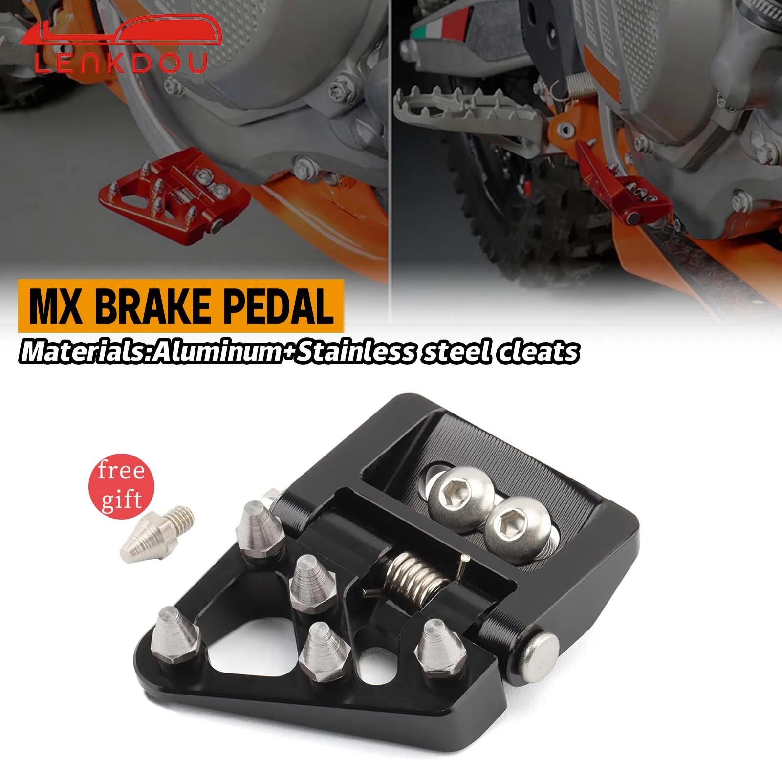

Motorcycle Folding Rear Brake Pedal Step Tip Plate For KTM 1125-500 XC XCF SXF Husqvarna 125-501 FC TC GasGas EX EC MC 125-300