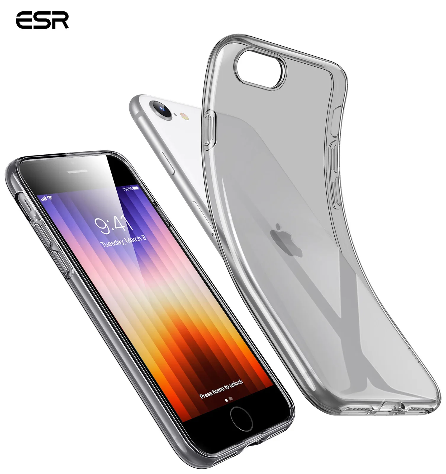 ESR for iPhone SE 2022 Case Clear Crystal Cover for iPhone SE 3rd Gen for iPhone SE 2020 TPU Protective Back Case for iPhone 8 7 mobile pouch waterproof