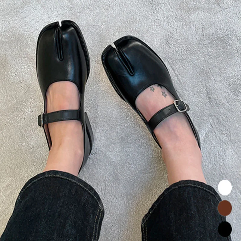 Zapatos-de-pezu-a-de-cerdo-con-punta-dividida-para-mujer-zapatos-Tabi ...