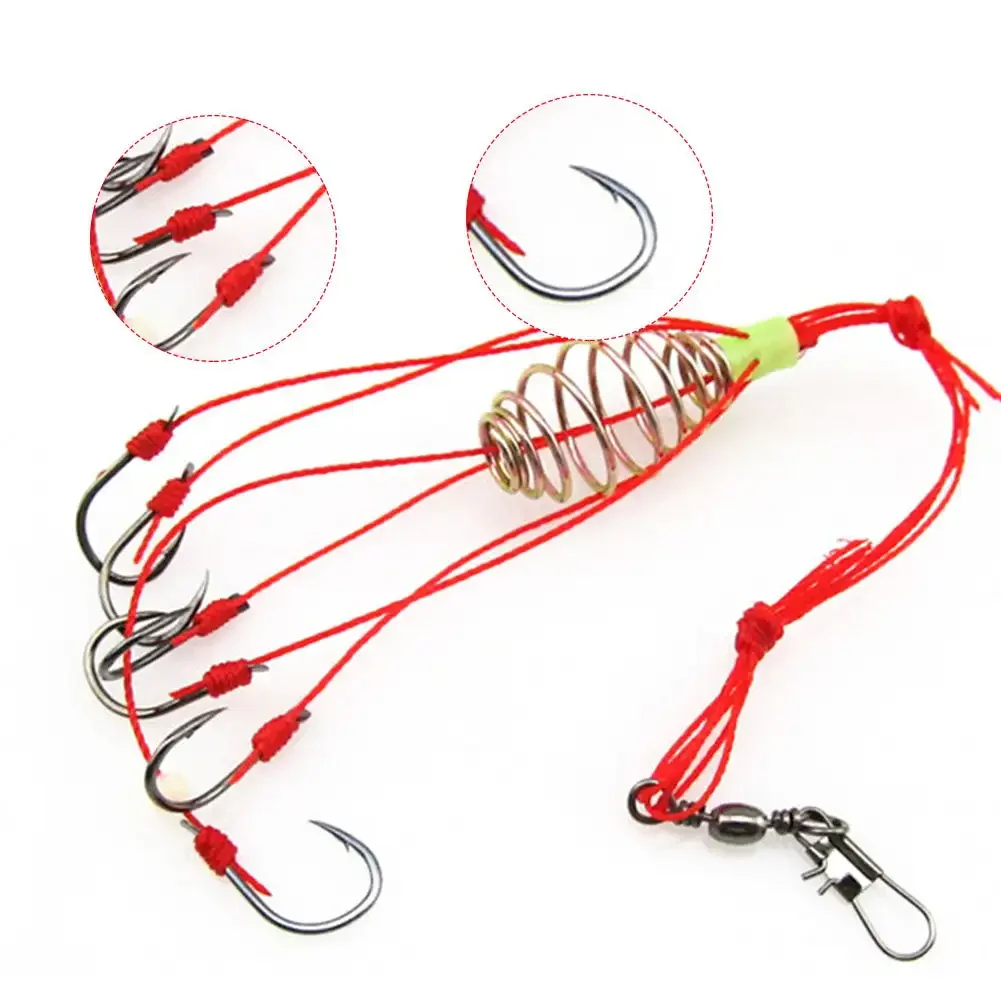 1Set Fishhook Fish Gear Fish Hook Fishing Tackle Bait Hook River Fishing Sharp Double Hook Fishing Accessories Sharp Hook Tip