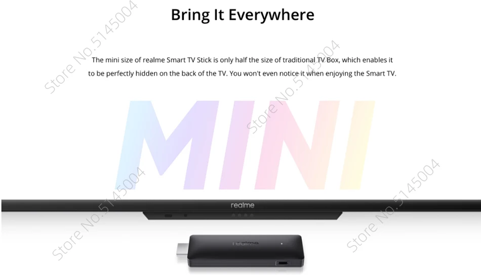 realme 4K Smart TV Stick 1080P Global Version 1/2GB RAM 8GB ROM ARM Cortex A35 Quad Core Bluetooth 5.0 Google TV Stick Android