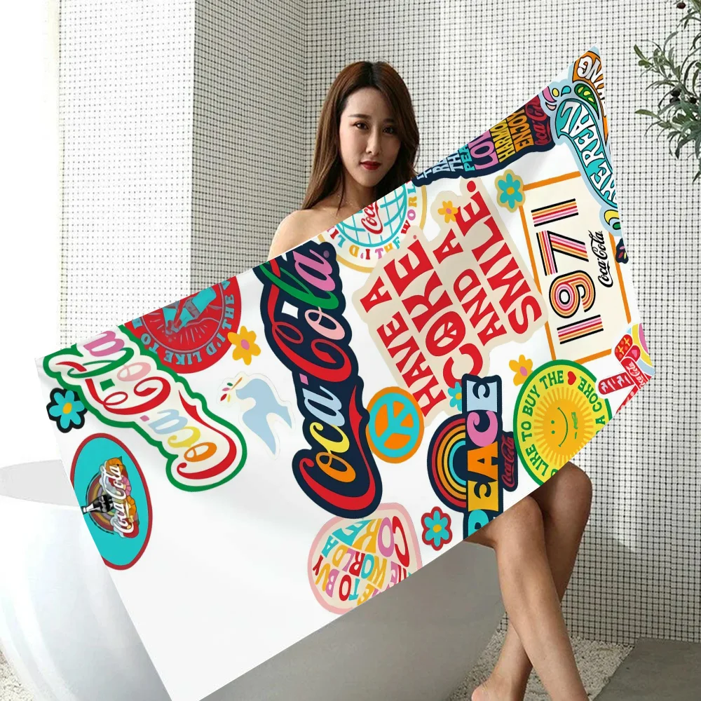 Coca-cola Beach Towels Large Shower Towel Bathroom Accessories For Home Spa Women's Bathrobe Sauna Travel Serviette Sport Bath 4