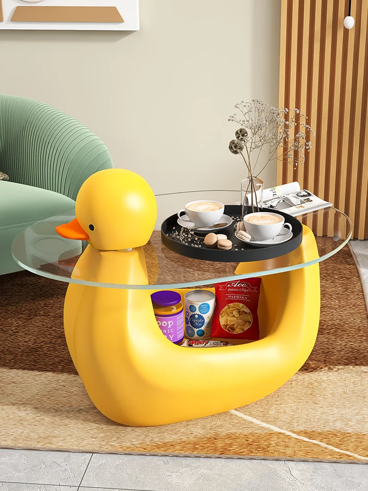 

Home Decor Banana Duck Coffee Tables Cartoon Animal Sculpture Living Room Decoration Modern Art Storage Coffee Table Gifts