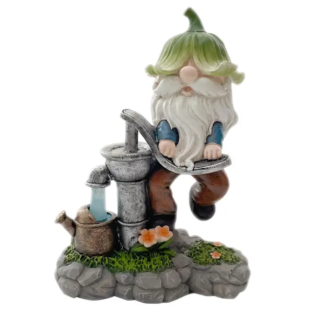 Gyanta Elfs Időskorú Víz Dekoráció Kerti Karakter Szobor Kézműves