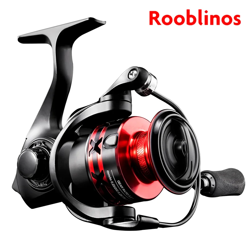 Spinning Fishing Reels Rooblinos HT Spinning Fishing Reels For Saltwater Freshwater Metal Spool Left/Right Interchangeable Trout Carp Fishing Tackle