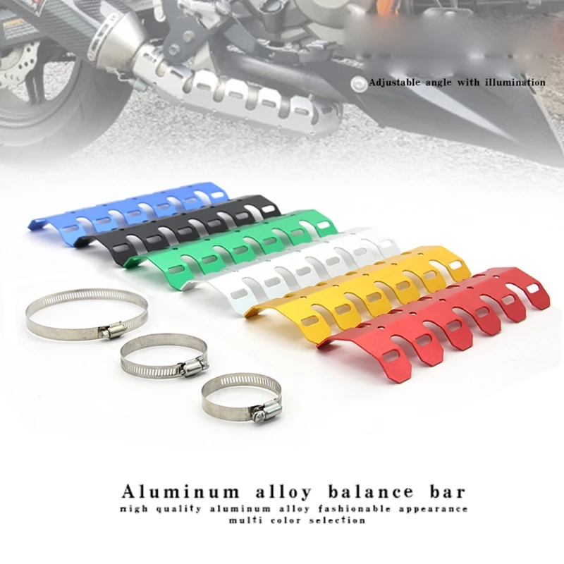 

Universal Heat Shield Heel Guard Cover Motorbike Exhaust Pipe Heatshield Muffler