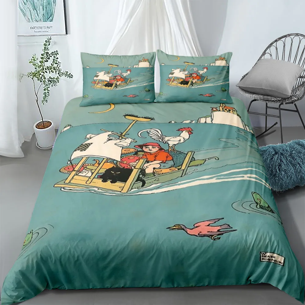 Vinland Saga Retro Duvet Cover Set King Queen Double Full Twin Single Size Bed Linen Set 6