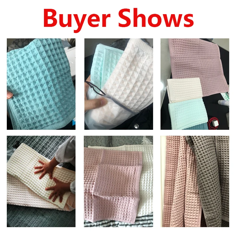 Bath Towel Set 2/4 Pcs 100% Cotton for Adult Children Waffle Towel Soft Highly Absorbent Home Bathroom Washcloth bath towel