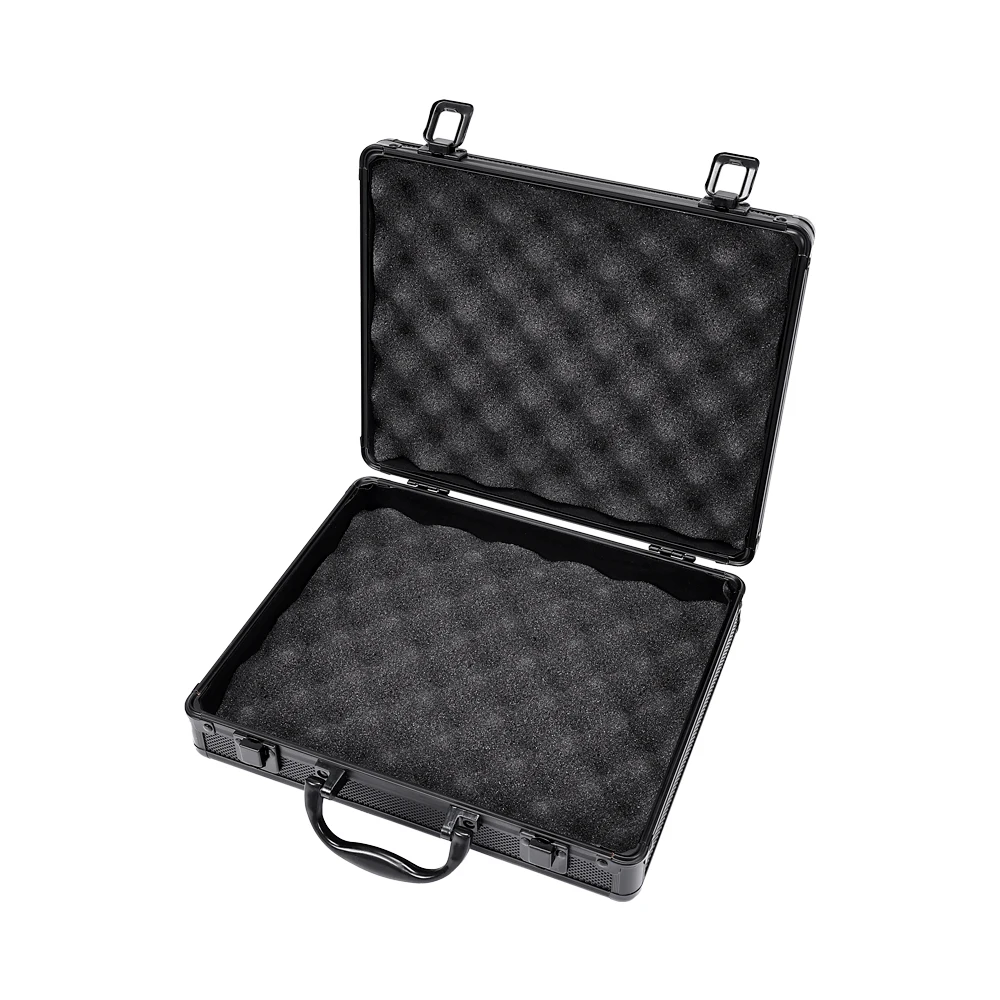 Tactical Aluminum Hard Pistol Case Gun Bag Case Padded Foam Lining For Hunting Airsoft Glock Ipsc Tool Toolbox Suitcase Black gun bag gun accessories
