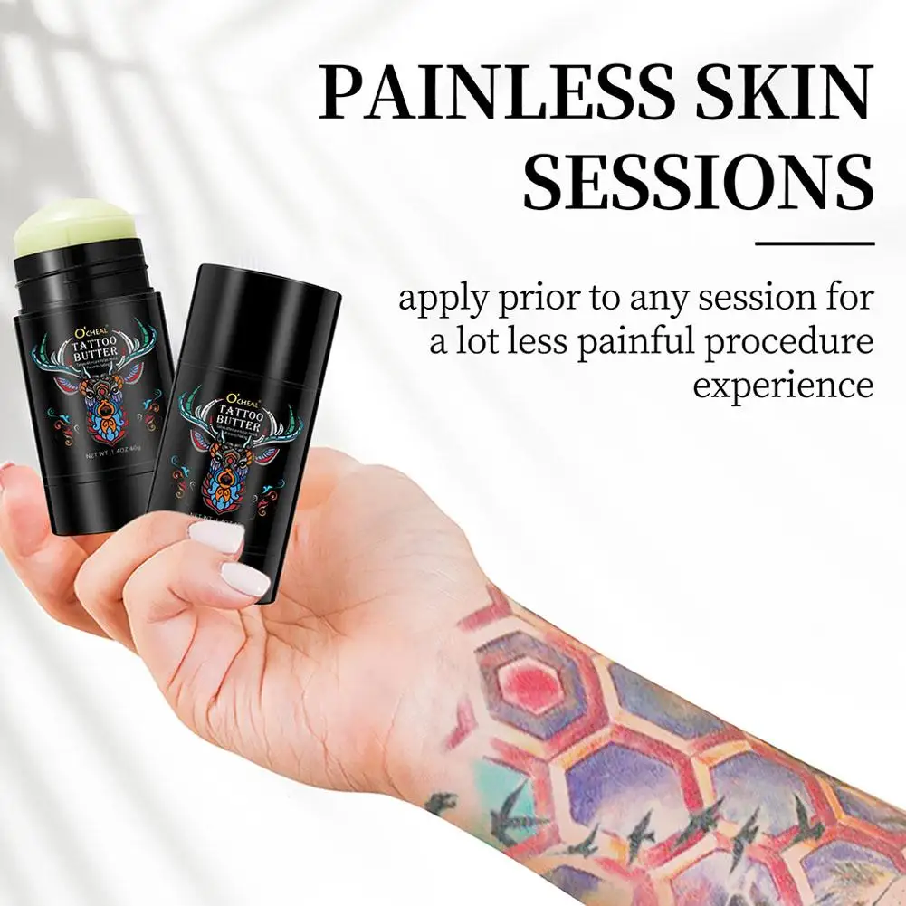 

Tattoo Care Cream Soothing Tattoo Balm Stick Moisturizing Brighten Protect & Current Tattoos Cream Enhance New Tattoo Sooth X7K3