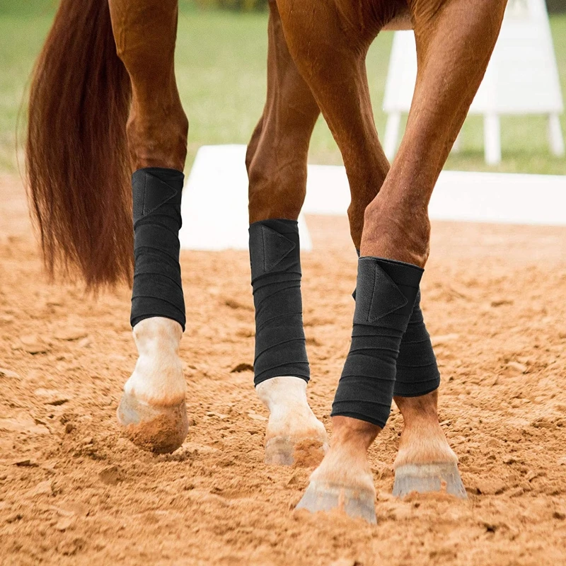 4x Livestock Sheep and Goat Leg Wraps Standing Bandages 8ft for Equestrian Fleece Pony Leg Wraps