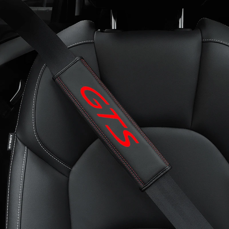 Cowhide Car Interior Seat Belt Protector Cover For Car Auto Accessories 1pc seat belt protector