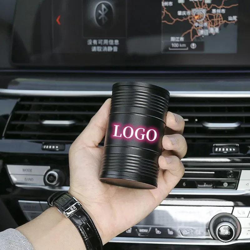 Private Black Red Aluminum Alloy Skull Car Home Ashtray Interior Accessories Oil Drum Shape Smoke Ash Holder