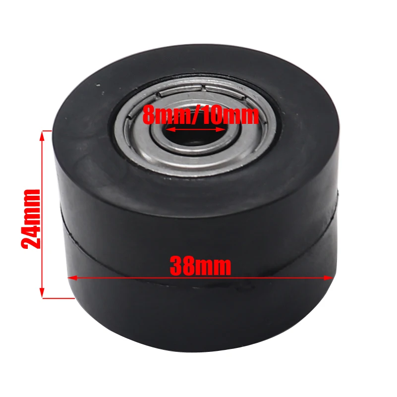 Motorcycle Chain Roller Tensioner Pulley wheel guide 8mm or 10mm for XR CR CRF 125 250 450 Pit Pro Dirt Bike Motocross