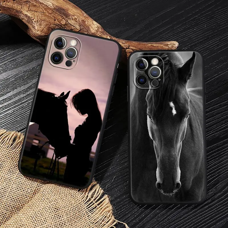 Galloping Horse Design Soft Phone Case Cover