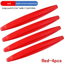 Enhanced Car Bumper Protection Strips - PVC Anti - Scratch Guards (Red - 4)