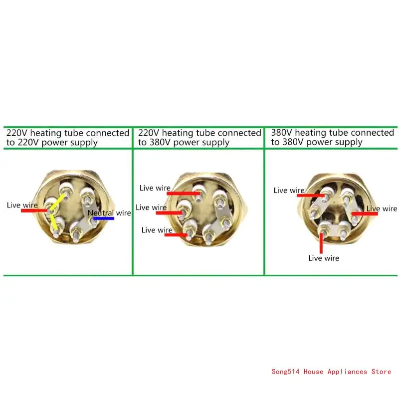 Water for Tank DN40 Heating Pipe Water Heater Electrical Immersion Air 95AC