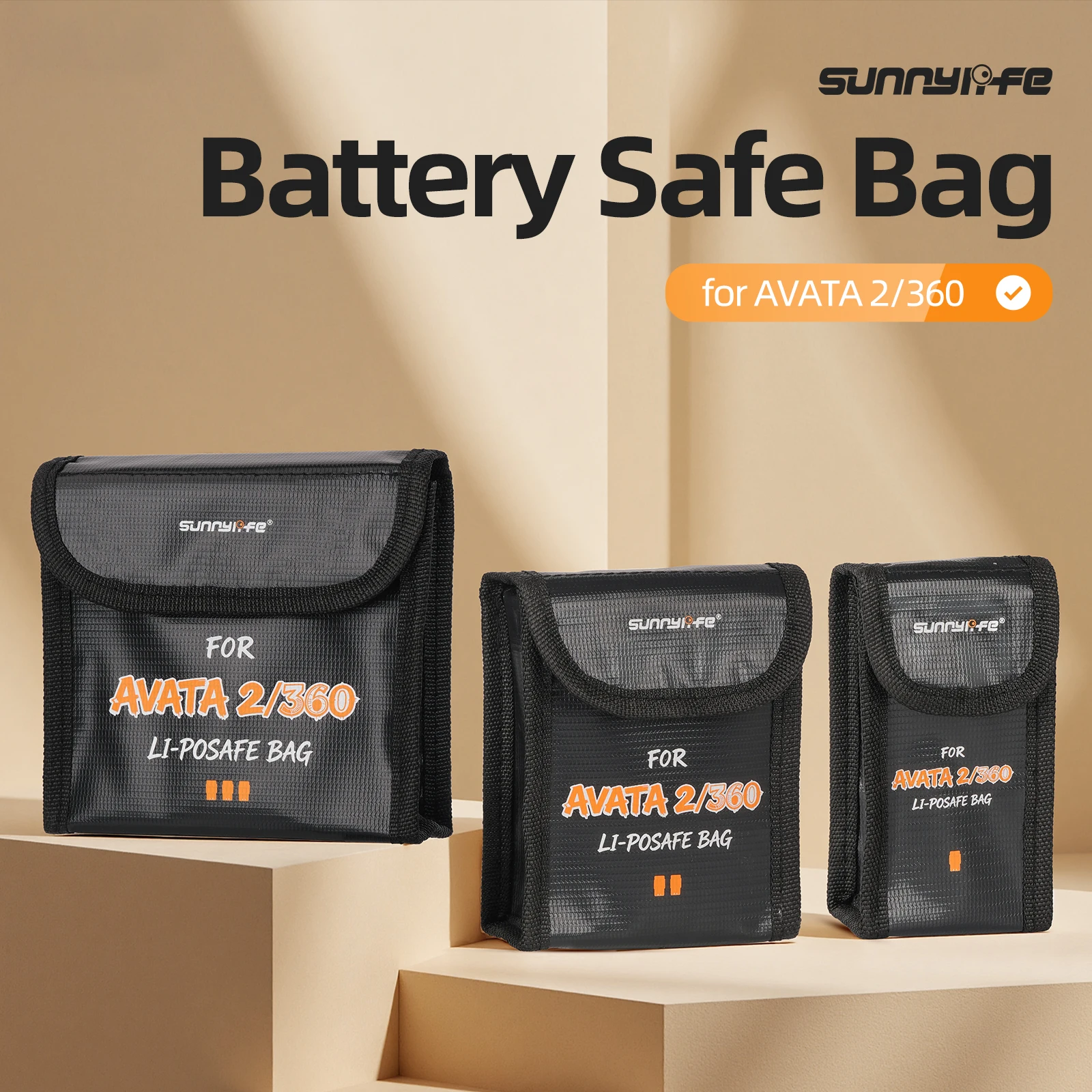 Sac de sécurité ignifuge pour batterie DJI Avata - Lot 1/2/3