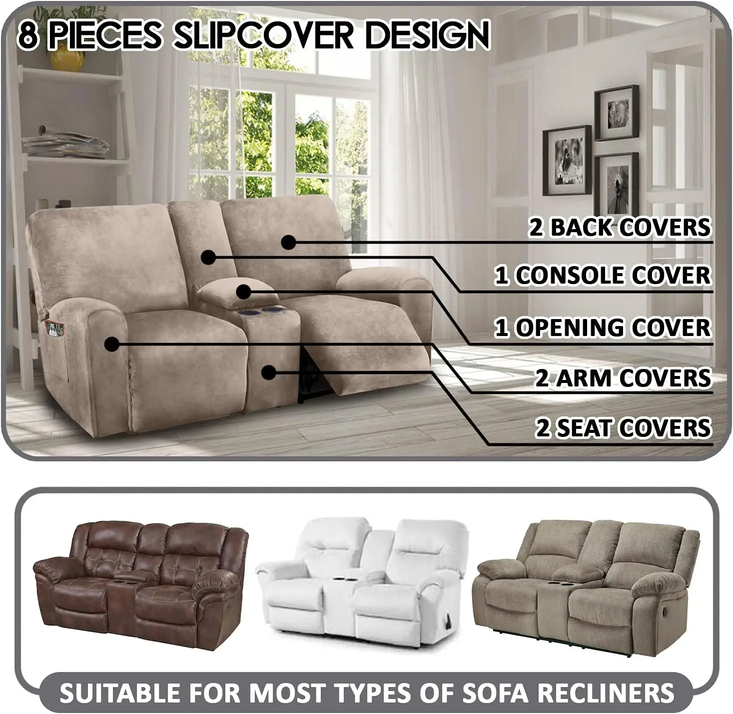 علي L غطاء أريكة جاكار قابل للتمدد