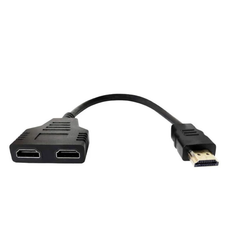 

Переходник с разъемом «1 штекер на два гнезда», совместимый с HDMI HDMI-совместимый адаптер-разветвитель