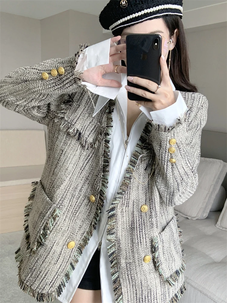 

2024 New Chic Style Casual Suit Jacket Women Spring Autumn Season Temperament Noble High-end Feeling Top Petite High Quality