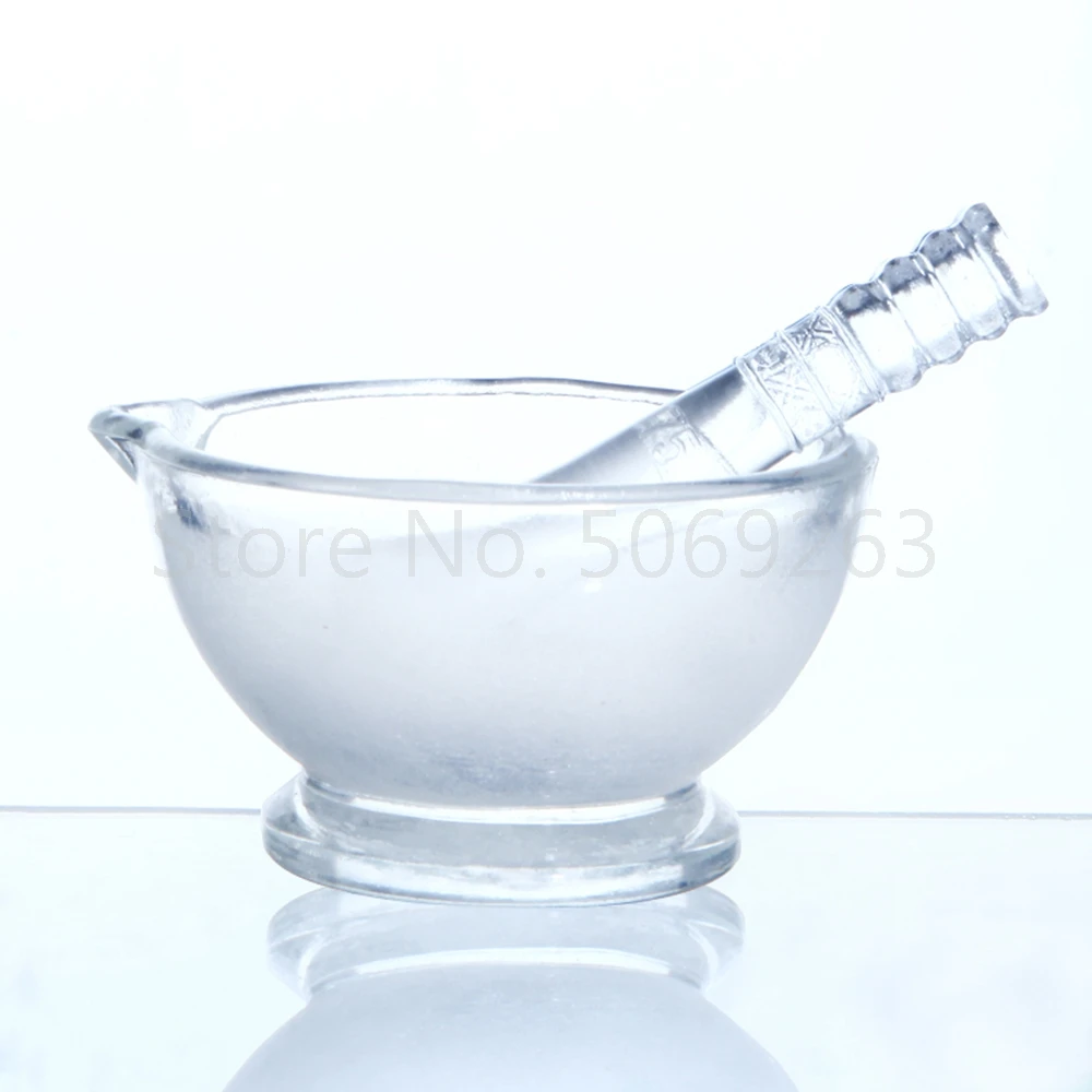 1pcs Glass mortar and pestle Lab Diameter 60mm to 180mm Glass mortar and pestle Mortar bowl all size available