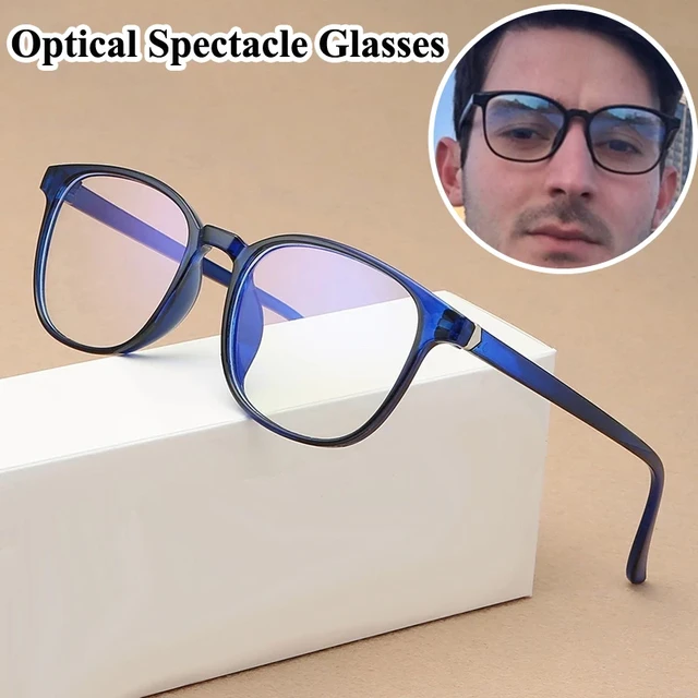 Gafas Transparentes A La Moda Para Hombre Y Mujer, Lentes De Ordenador Anti  Luz Azul, Gafas De Espejo Con Montura Ovalada, Gafas Para Miopía - Gafas  Para Leer - AliExpress