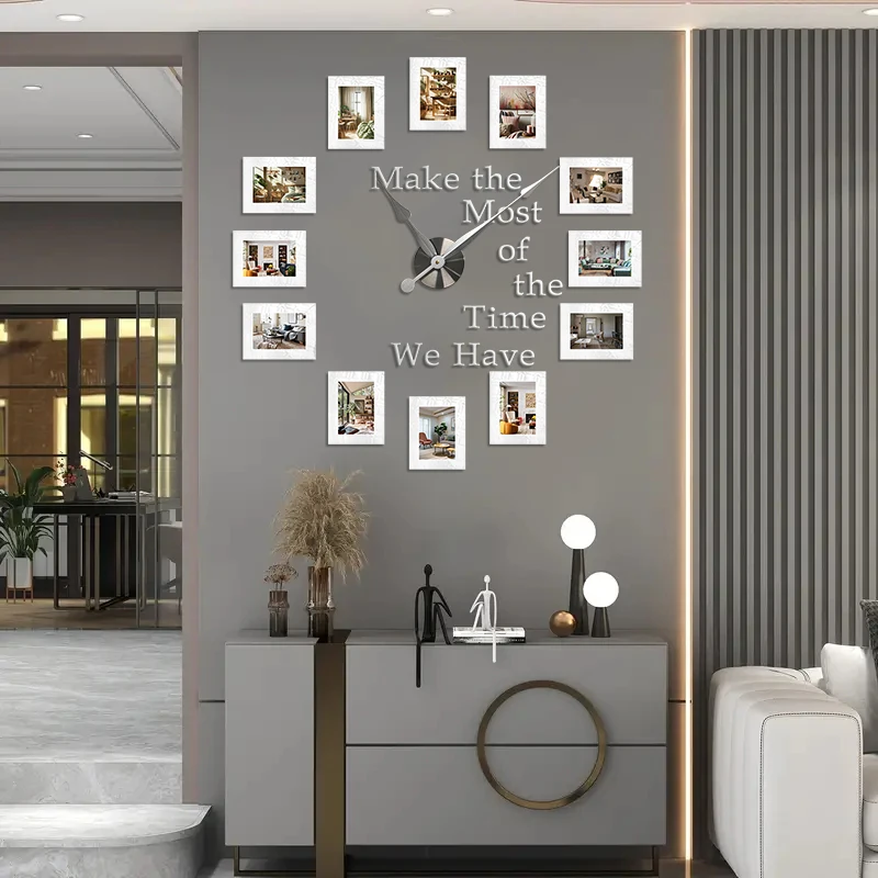 Creative Photo Frame DIY Wall Clock – Modern Decor 2