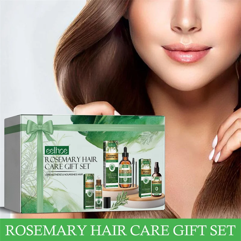 Hair Growth Kit Essential Oil Rosemary Mint Hair Strengthening Oil Nourishing Treatment for Split End Dry
