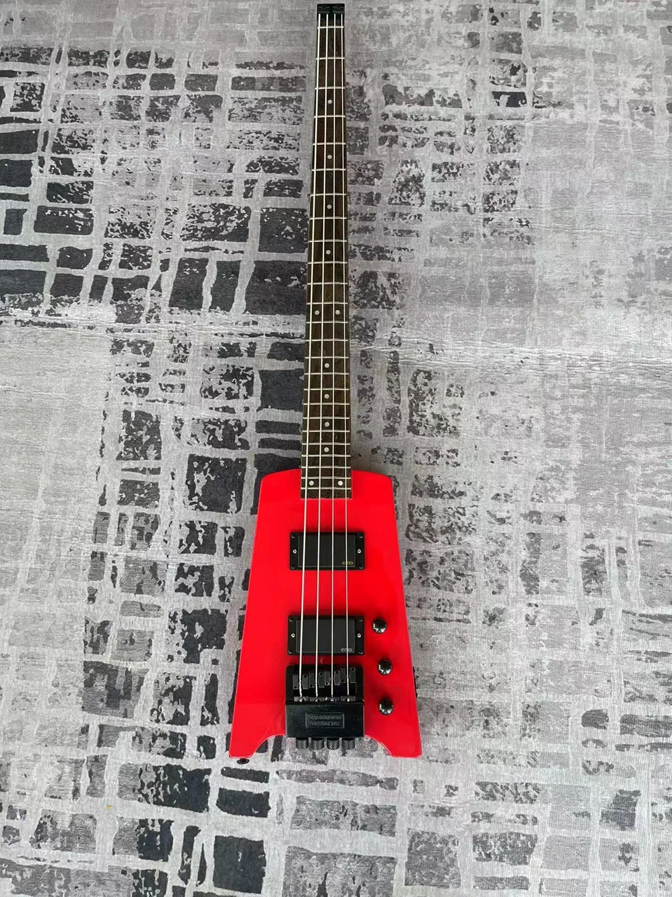 4StringsHeadlessElectricBassGuitarTremoloBridgeBlackHardware