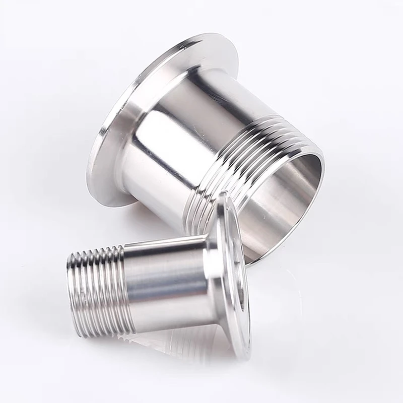 Pipe Fitting 1PCS DN8 DN15 DN20 DN25 DN32 BSP Sanitary Stainless Steel SS304 Tri Clamp Male Threaded Pipe Fitting Adapter