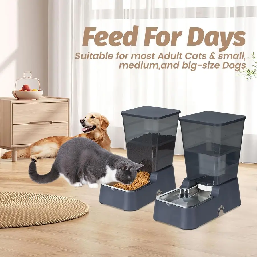 Pet gravity feeder close-up