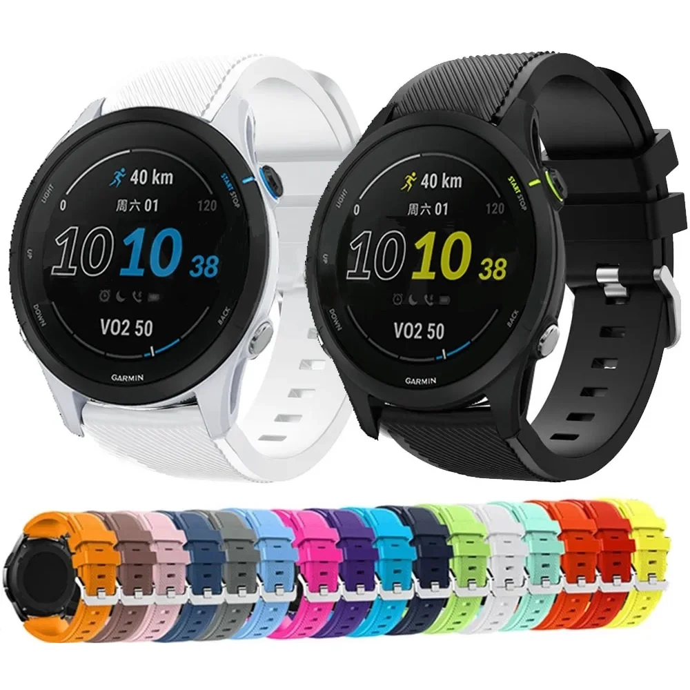 Colorful Soft Silicone Sport Strap, 22mm Bracelet