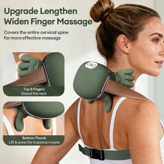 4D wireless neck and shoulder kneading massager