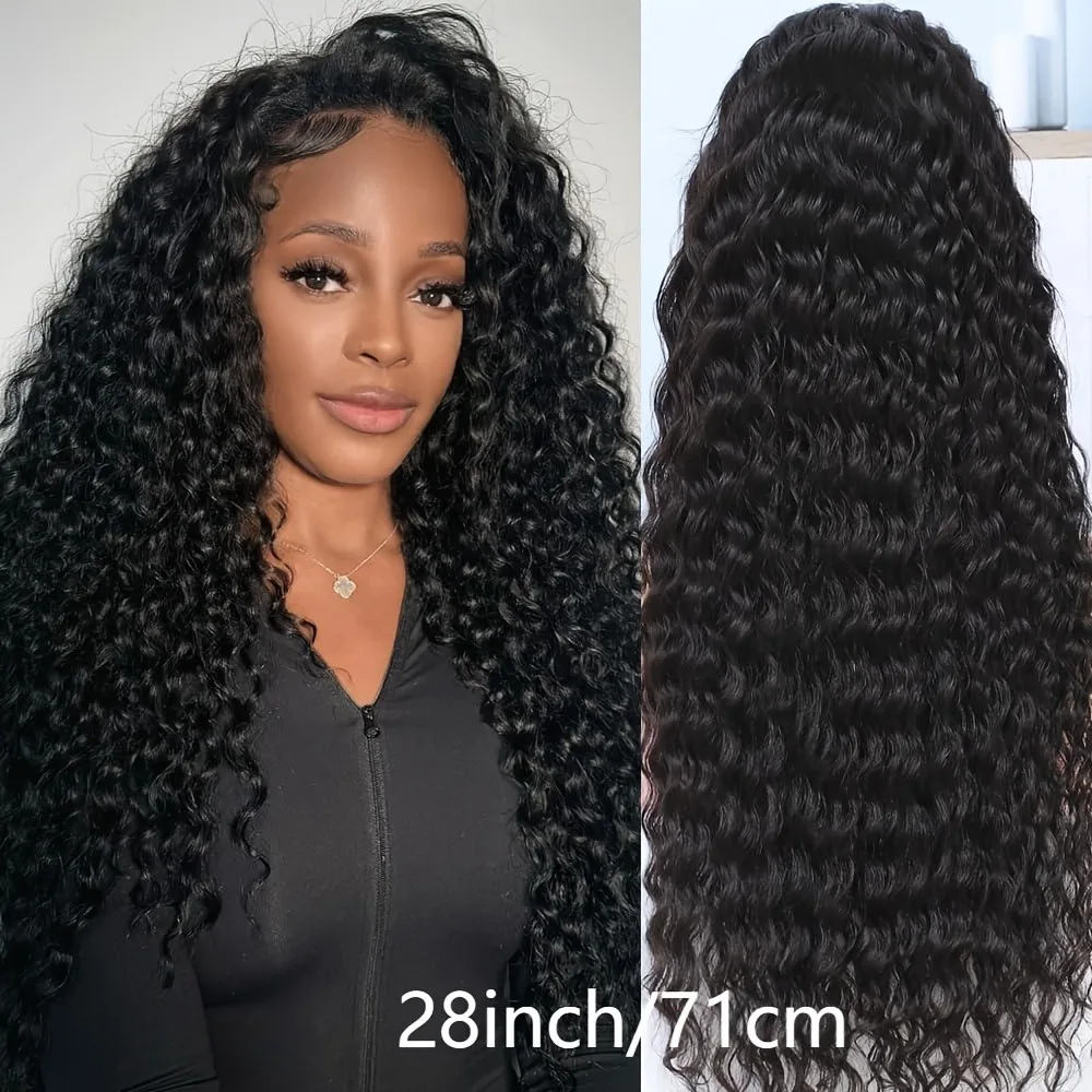Wet and Wavy 13x4 Lace Front Wig Human Hair Curly Wig 100% Virgin Human Hair Pre Plucked Wigs for Women with Natural Hairline 3
