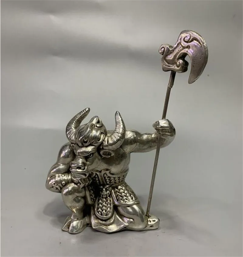 Squisita Archaize Seiko White Copper Bull Demon King Decorazione Domestica Artigianato Statua