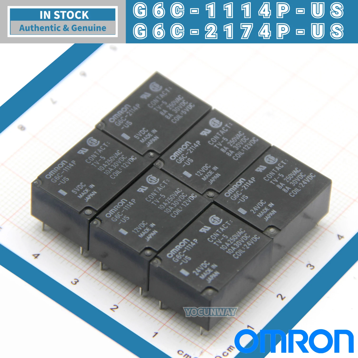Nuovo Autentico Originale Giappone Omron Pcb Relè Di Potenza G6C-1114P Muslim12Vdc 24Vdc Dc24V