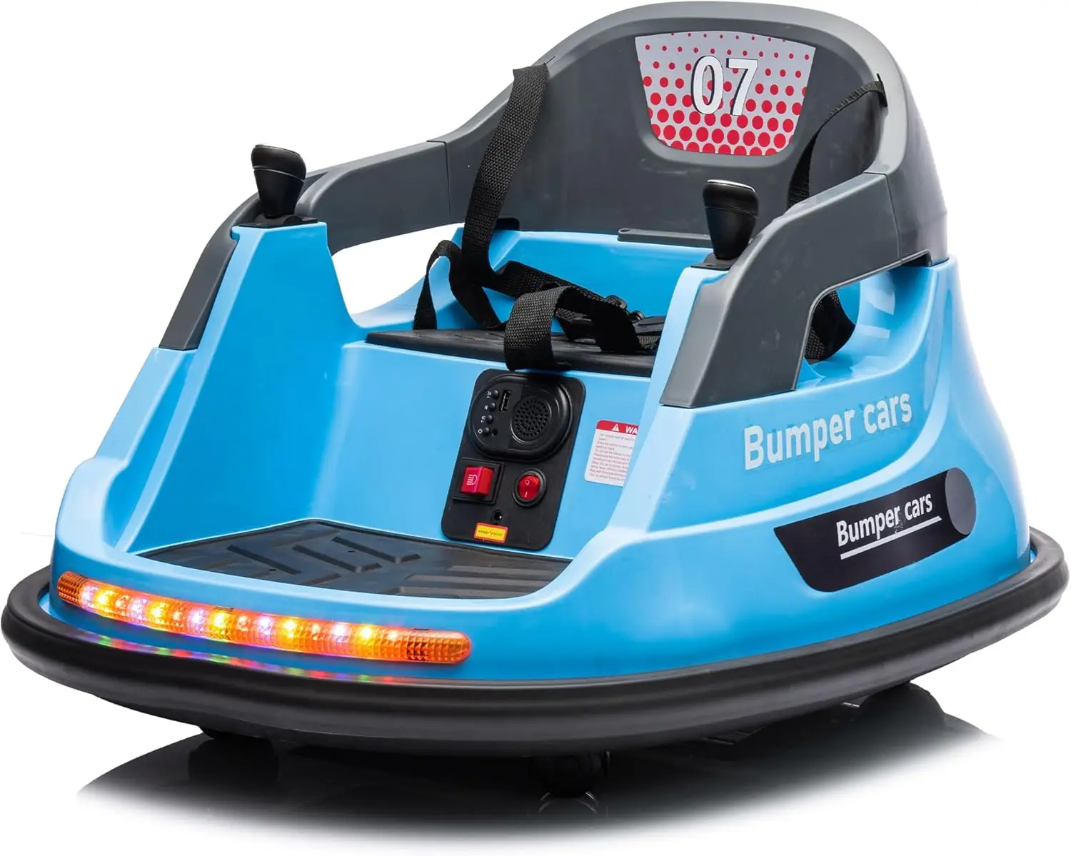 Ride on Bumper Car for Kids, Baby Bumping Toy Gifts W/Remote Control, LED Lights, Bluetooth & 360 Degree Spin, Vehicle Body with