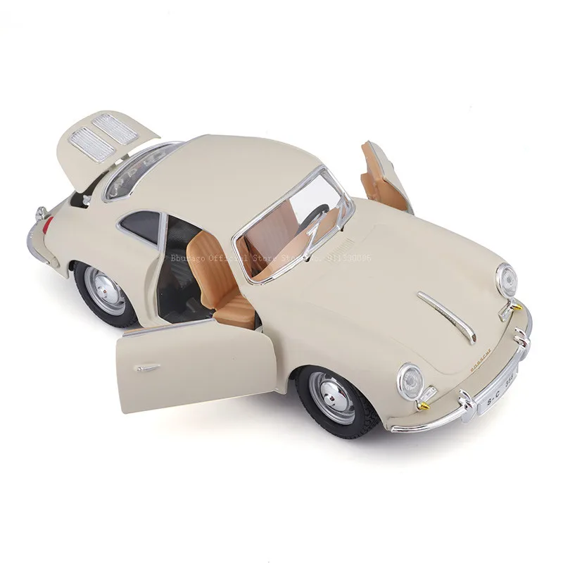 Bburago 1:24 1961 Porsche 356b Coupe Alloy Racing Car Alloy