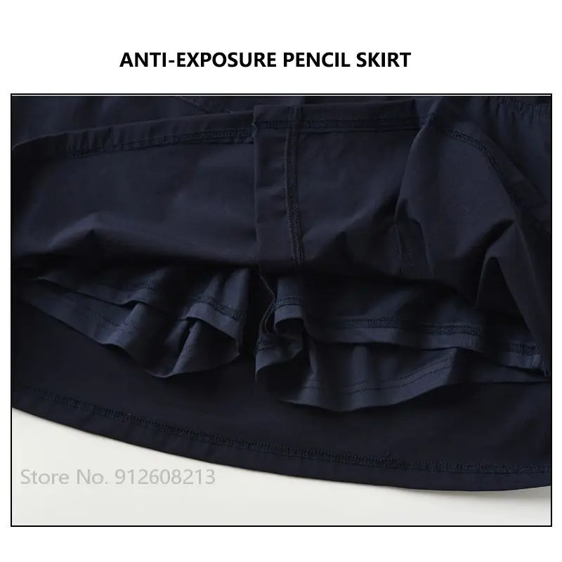 Women Anti-exposure Golf A-line Skirt Slim High Waist Golf Pencil Skirt Ladies Casual Short Skort Pleated Culottes for Female