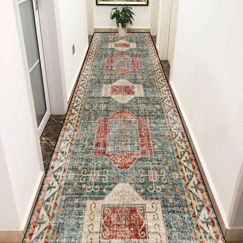 Persian Style Carpet for Living Room Decoration Rugs Non-slip Stairway Hallway Stairs Rug Corridor Aisle Runner Customizable Mat 3