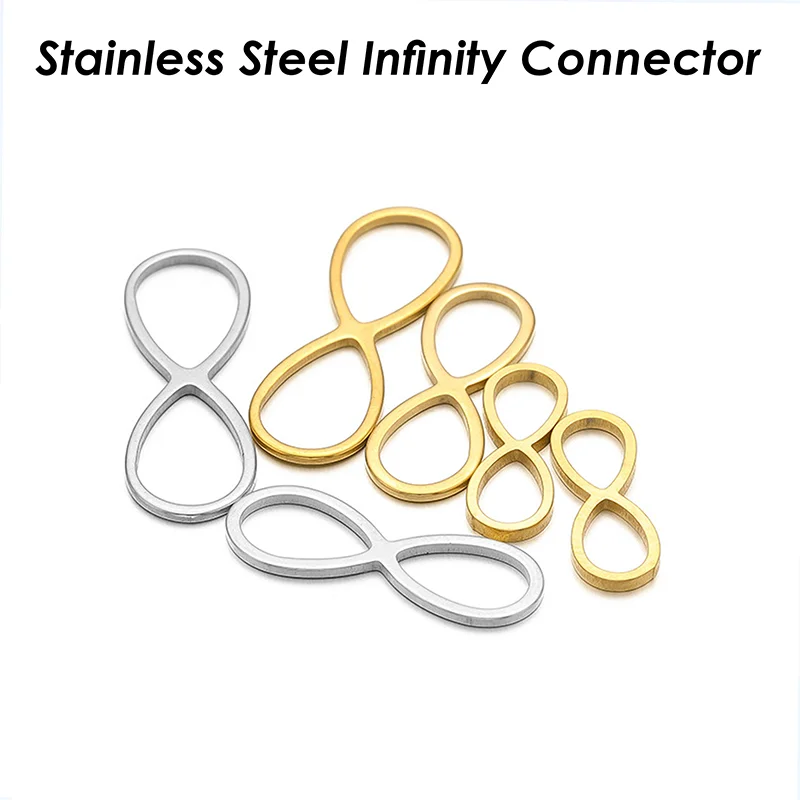 10 pcs Infinity Connector Charms, Stainless Steel Connector Charms ...