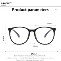 Lunettes d'ordinateur transparentes à grande monture pour femmes, rondes, Anti-lumière bleue, optique, lentille plate, Protection des yeux, lunettes unies 3