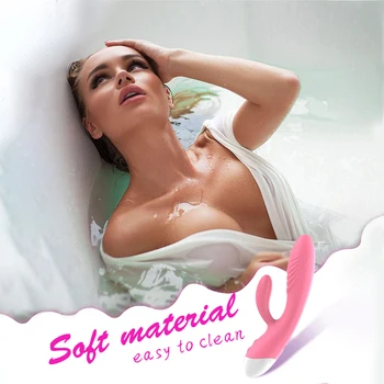 Dual Motor Heating Vibrator  Female G Spot Clitoral Masturbation  AV Massager 10 Frequency 10 Speeds  Dildo Rabbit Vibrator 3