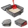 Foldable Cat Travel Litter Box with Lid Foldable Cat Litter Box with Zipper Lid Waterproof Oxford Cloth PP Board Portable ZD01 4