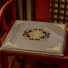New Chinese-style Solid Wood Chair Non-slip Pads Household Cotton Linen Breathable Chair Cushion Study Decorative Chair Mats 1