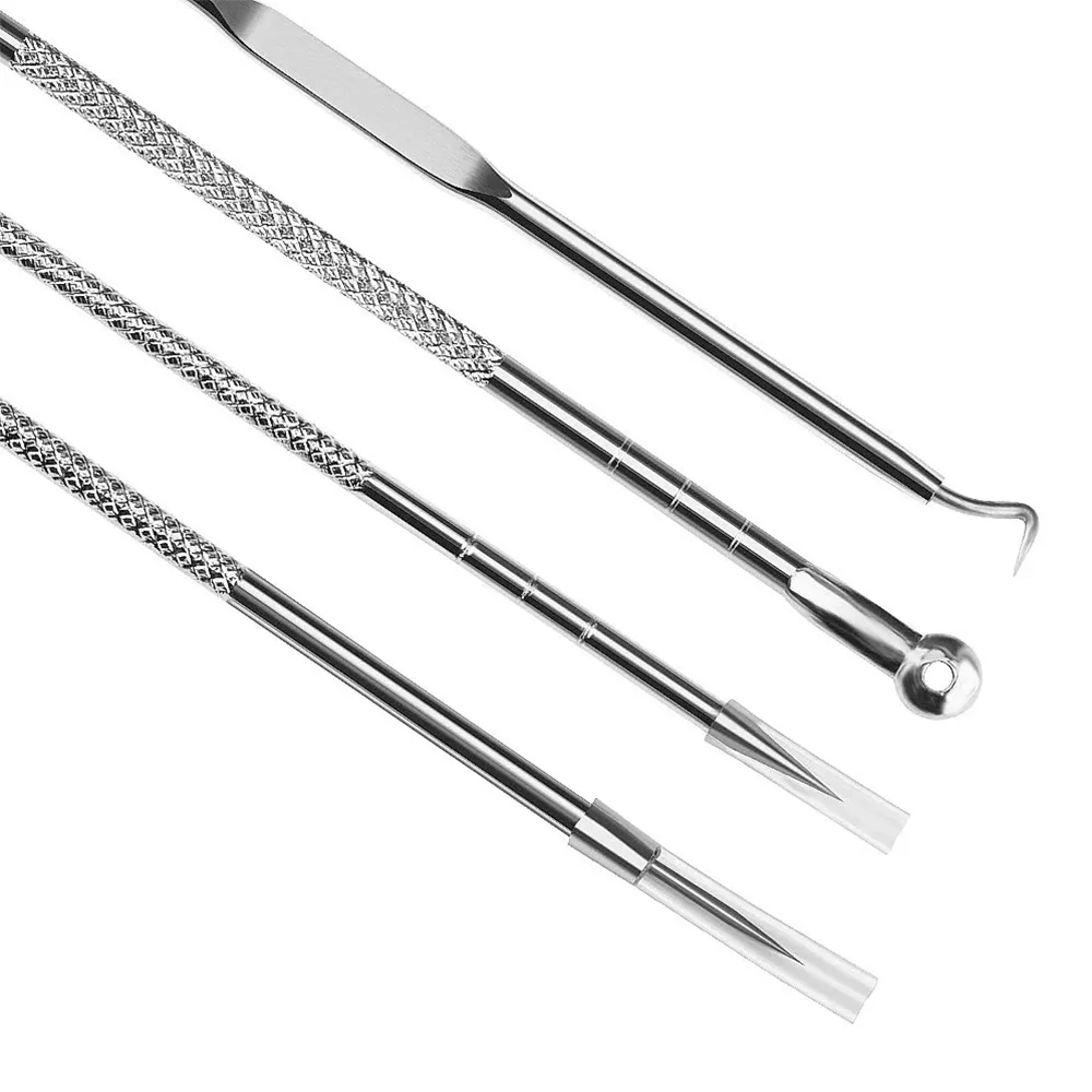 Blackhead Acne Remover Set 4-Piece Acne Needle Double-Head Needle Pore Cleaner Tool